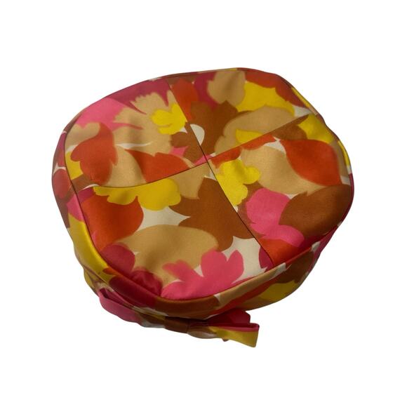 Vintage 1960s Mod Bright Pop Art Floral Pillbox Hat - Picture 6 of 8